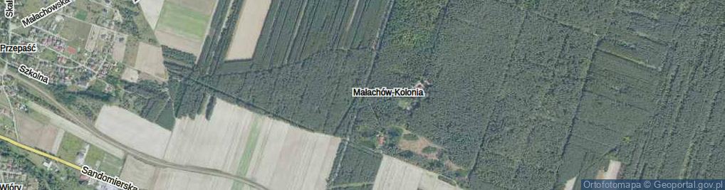 Zdjęcie satelitarne Małachów-Kolonia ul.