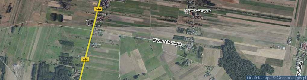Zdjęcie satelitarne Mirzec-Czerwona ul.