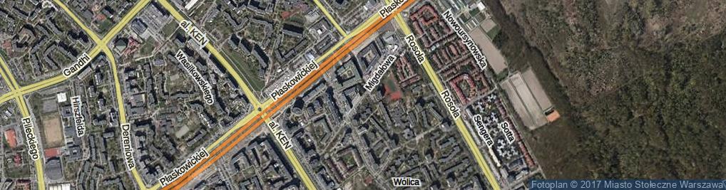 Zdjęcie satelitarne Migdałowa ul.