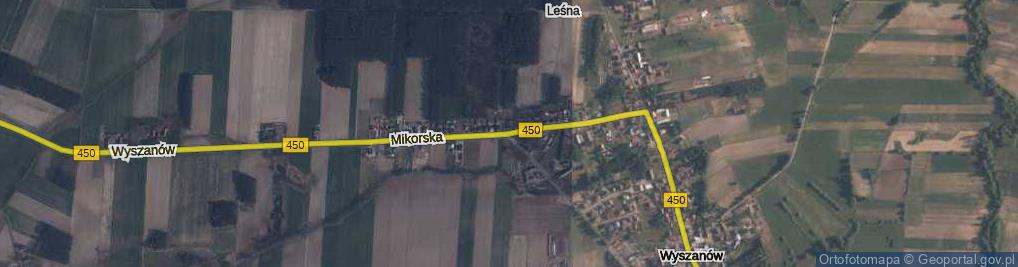 Zdjęcie satelitarne Mikorska ul.