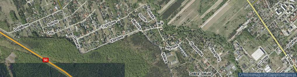 Zdjęcie satelitarne Młyńska ul.