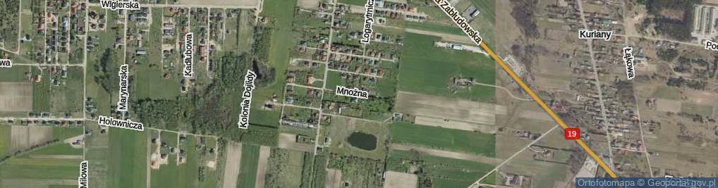 Zdjęcie satelitarne Mnożna ul.