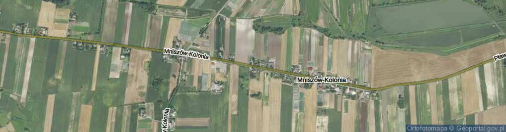 Zdjęcie satelitarne Mniszów-Kolonia ul.