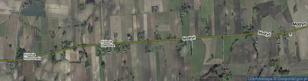 Zdjęcie satelitarne Modryń ul.
