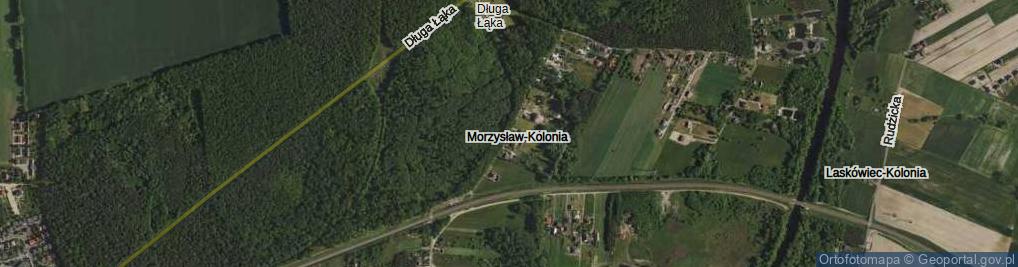Zdjęcie satelitarne Morzysław-Kolonia ul.