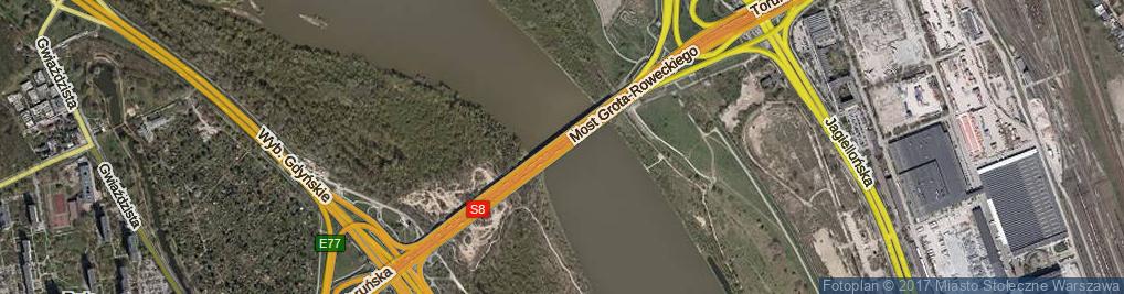 Zdjęcie satelitarne Most Grota-Roweckiego Stefana, gen. most.
