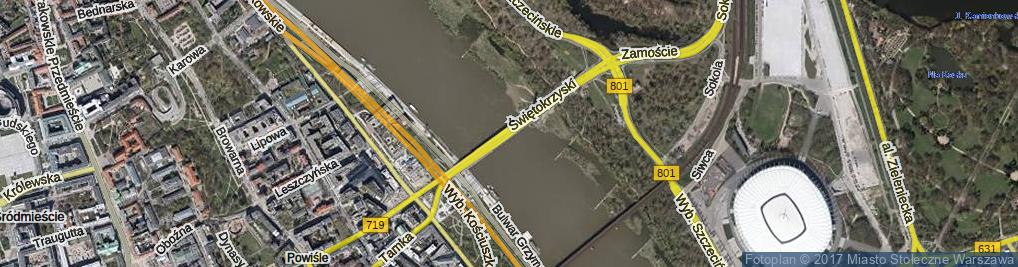 Zdjęcie satelitarne Most Świętokrzyski most.