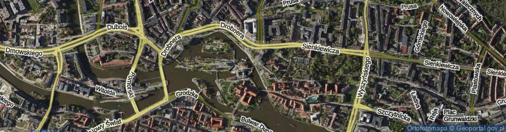 Zdjęcie satelitarne Most Młyński Północny most.