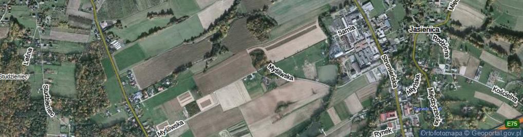 Zdjęcie satelitarne Myśliwska ul.