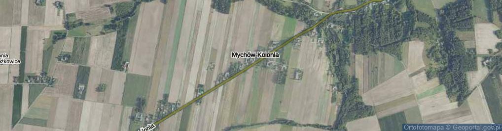 Zdjęcie satelitarne Mychów-Kolonia ul.