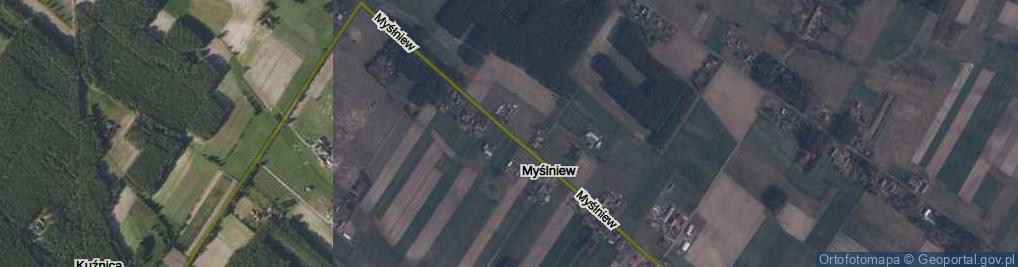 Zdjęcie satelitarne Myślniew ul.