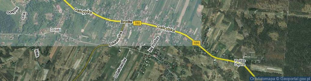 Zdjęcie satelitarne Na Podlas ul.