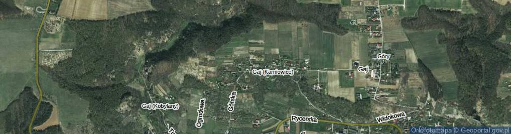 Zdjęcie satelitarne Na Gaju ul.
