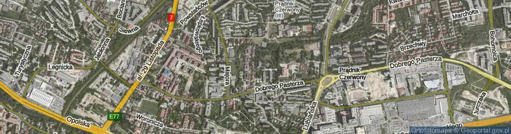 Zdjęcie satelitarne Naczelna ul.