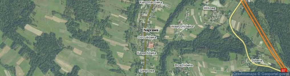 Zdjęcie satelitarne Naprawa ul.