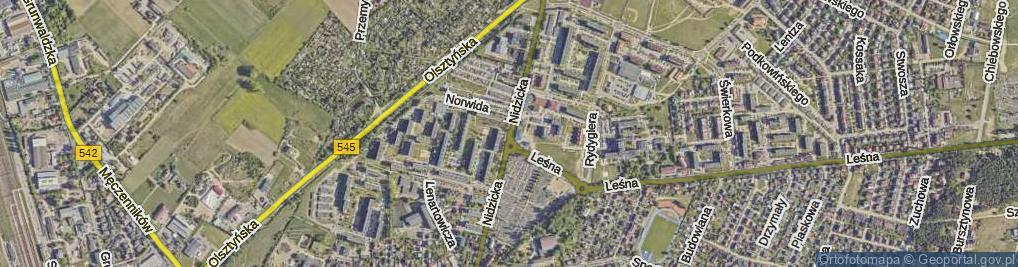 Zdjęcie satelitarne Nidzicka ul.