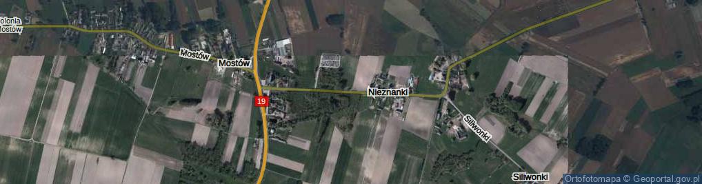Zdjęcie satelitarne Nieznanki ul.