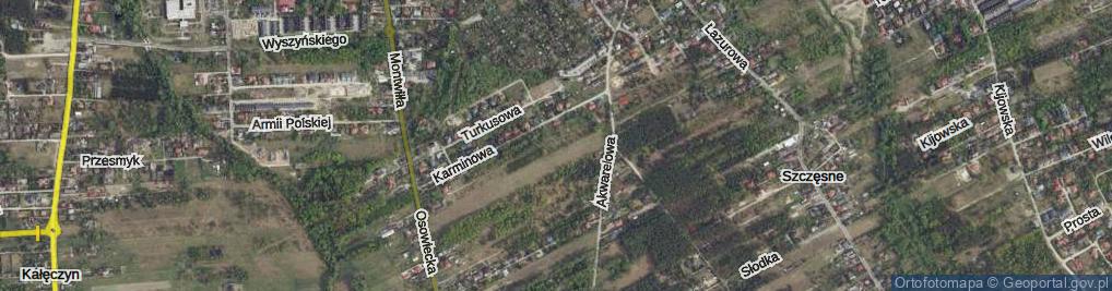 Zdjęcie satelitarne Niebieska ul.