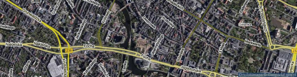 Zdjęcie satelitarne Obrońców Bydgoszczy ul.