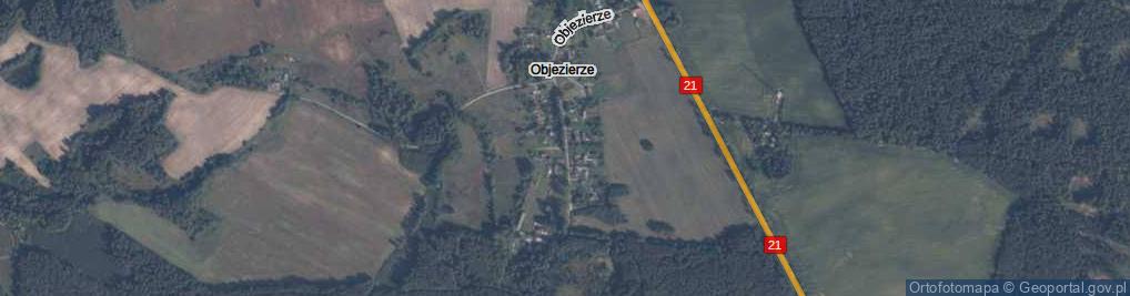Zdjęcie satelitarne Objezierze ul.