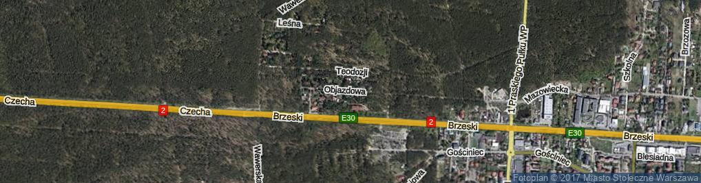 Zdjęcie satelitarne Objazdowa ul.