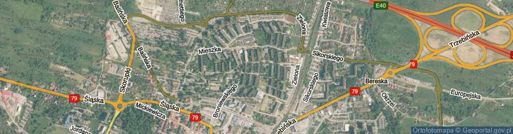 Zdjęcie satelitarne Ofiar Faszyzmu ul.