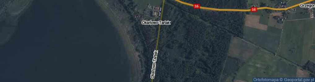 Zdjęcie satelitarne Okartowo-Tartak ul.