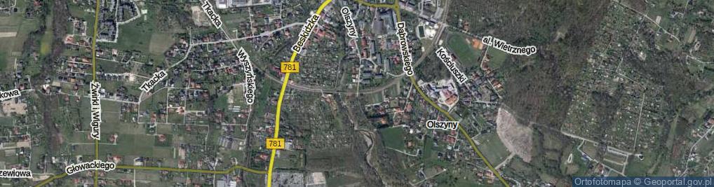 Zdjęcie satelitarne Olszyny ul.
