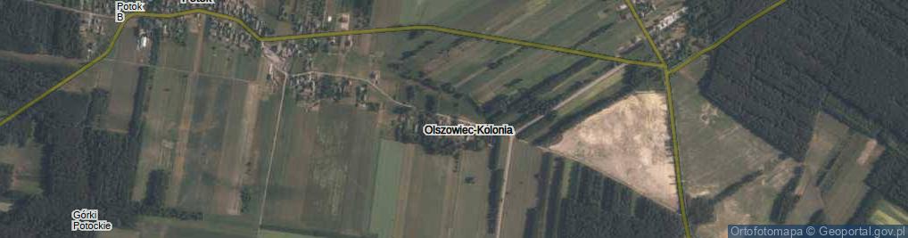 Zdjęcie satelitarne Olszowiec-Kolonia ul.