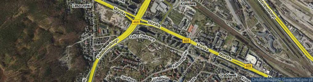 Zdjęcie satelitarne Orlicz-Dreszera Gustawa, gen. ul.