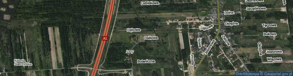 Zdjęcie satelitarne Osikowa ul.