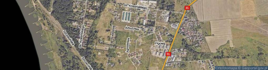 Zdjęcie satelitarne Owocowa ul.