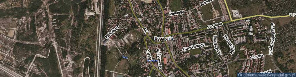 Zdjęcie satelitarne Park Darczyńców Bogatyni park.
