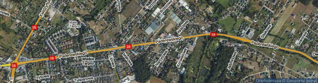 Zdjęcie satelitarne Paderewskiego Ignacego Jana ul.