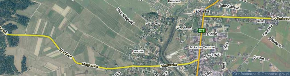 Zdjęcie satelitarne Panowa ul.