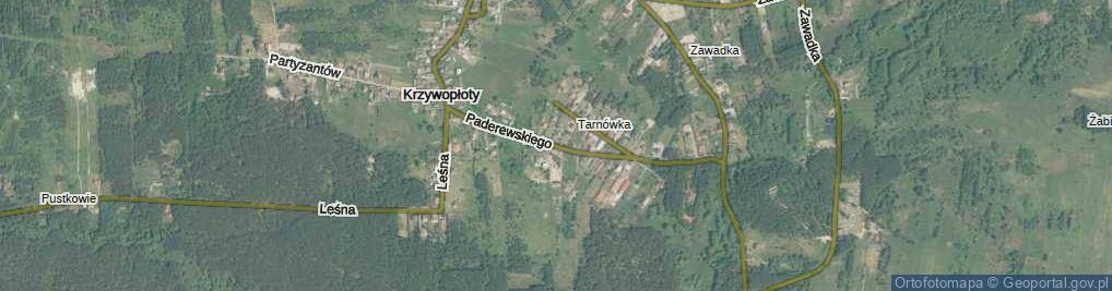 Zdjęcie satelitarne Paderewskiego Stanisława, por. ul.