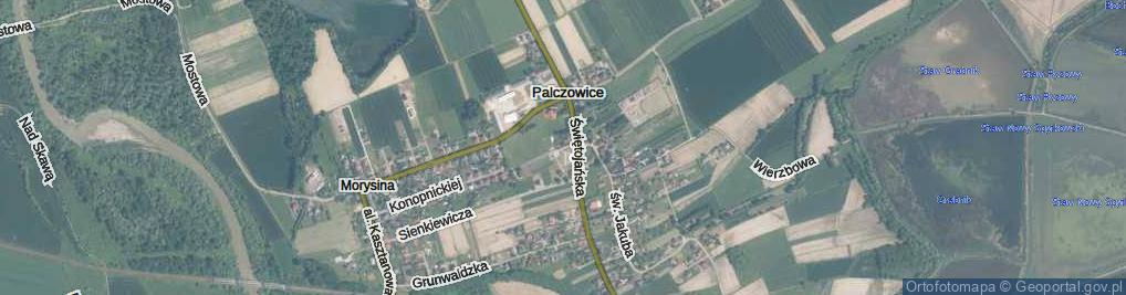 Zdjęcie satelitarne Palczowice ul.