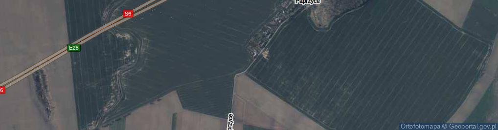 Zdjęcie satelitarne Paprzyce ul.