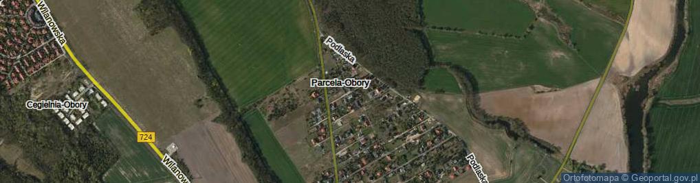 Zdjęcie satelitarne Parcela-Obory ul.