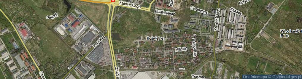 Zdjęcie satelitarne Pakosławska ul.