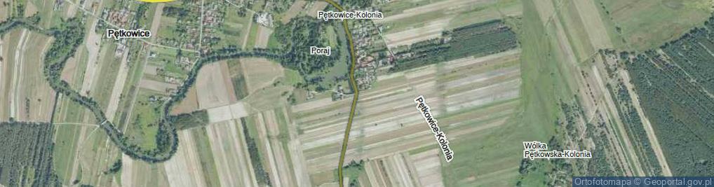 Zdjęcie satelitarne Pętkowice-Kolonia ul.