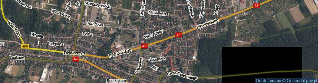 Zdjęcie satelitarne Piłsudskiego Józefa, marsz. ul.