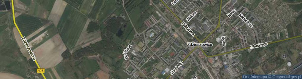 Zdjęcie satelitarne Piastów ul.