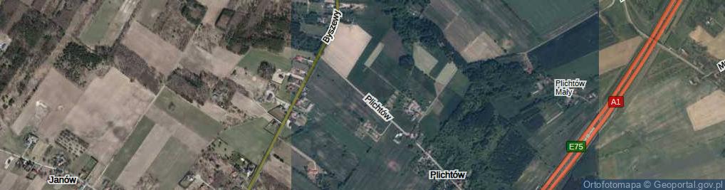Zdjęcie satelitarne Plichtów ul.