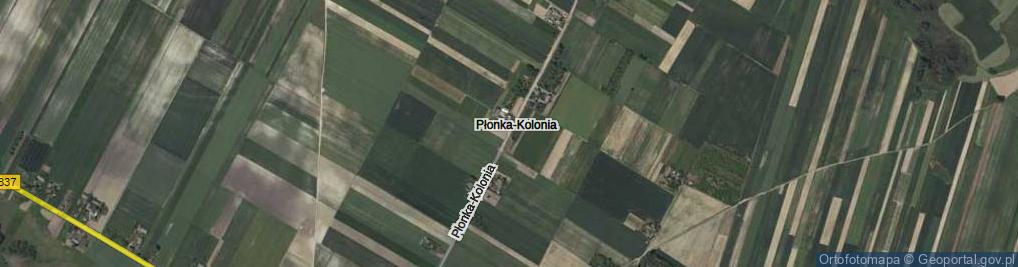 Zdjęcie satelitarne Płonka-Kolonia ul.