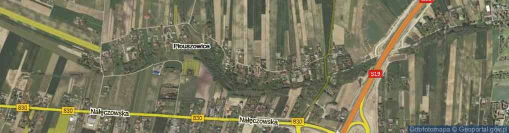 Zdjęcie satelitarne Płouszowice ul.