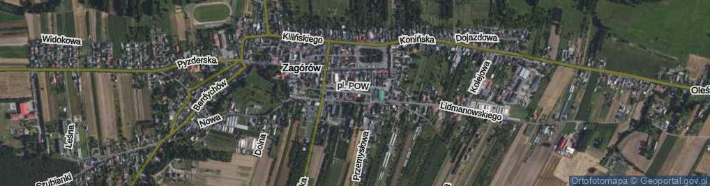 Zdjęcie satelitarne Plac Polskiej Organizacji Wojskowej pl.