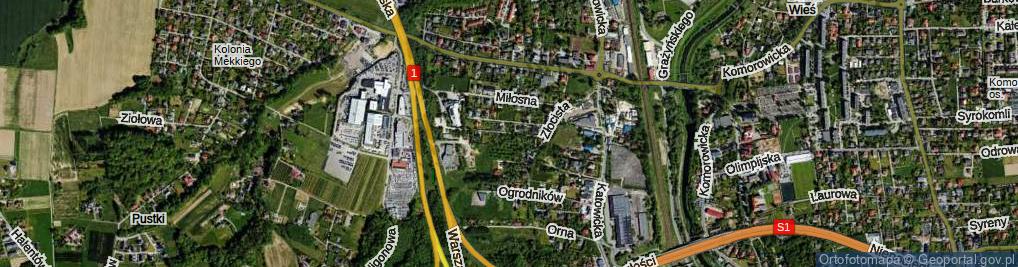 Zdjęcie satelitarne Ponętna ul.