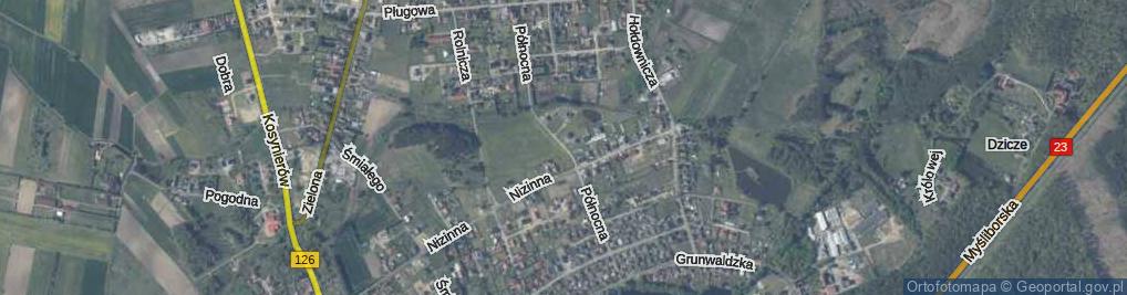 Zdjęcie satelitarne Północna ul.