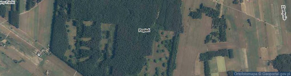 Zdjęcie satelitarne Popień ul.
